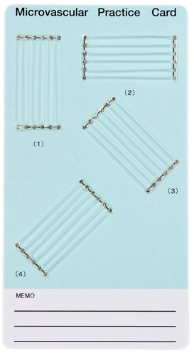 血管吻合練習カード(MPカード),2.0mm | 村中医療器株式会社 販売店向け