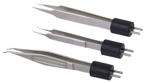 BONIMED 眼科用バイポーラピンセット,ジュエラー,直,先端0.4mm,全長