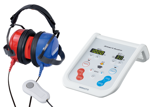 MINATO★オージオメータ★AM-1 手動式オージオメータ スマートオージオ,イヤホンタイプ | 村中医療器