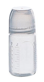 ケーエム PP投薬瓶C型,コップ付,30ml,本体白,キャップ白 | 村中医療器
