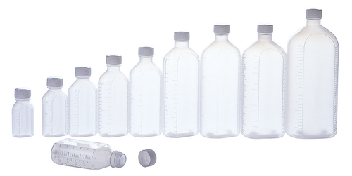 ケーエム PP投薬瓶B型,100ml,本体白,キャップ白 | 村中医療器株式会社